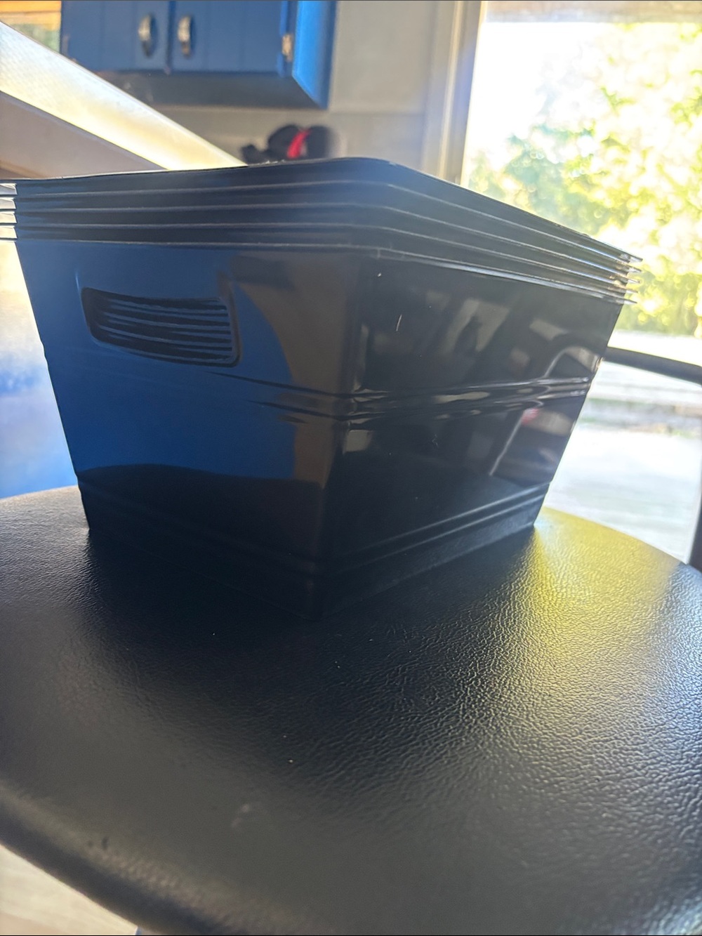 Storage Bin - Organizers Lot of 5 black